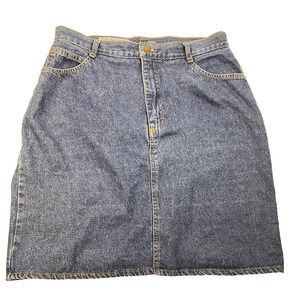 Tanya Denim Jean Skirt Junior 13 Vintage Blue Straight School Casual Western
